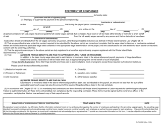 Form DLT-WRS-1 Rhode Island Certified Weekly Payroll - Rhode Island, Page 2
