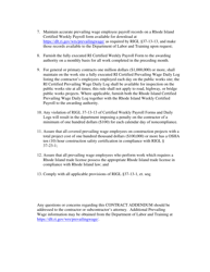 Proposed Prevailing Wage Contract Addendum for Municipalities - Rhode Island, Page 2