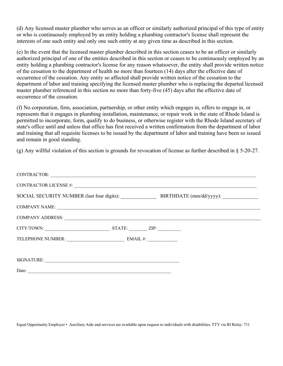 Plumbing Corporation - Rhode Island, Page 2