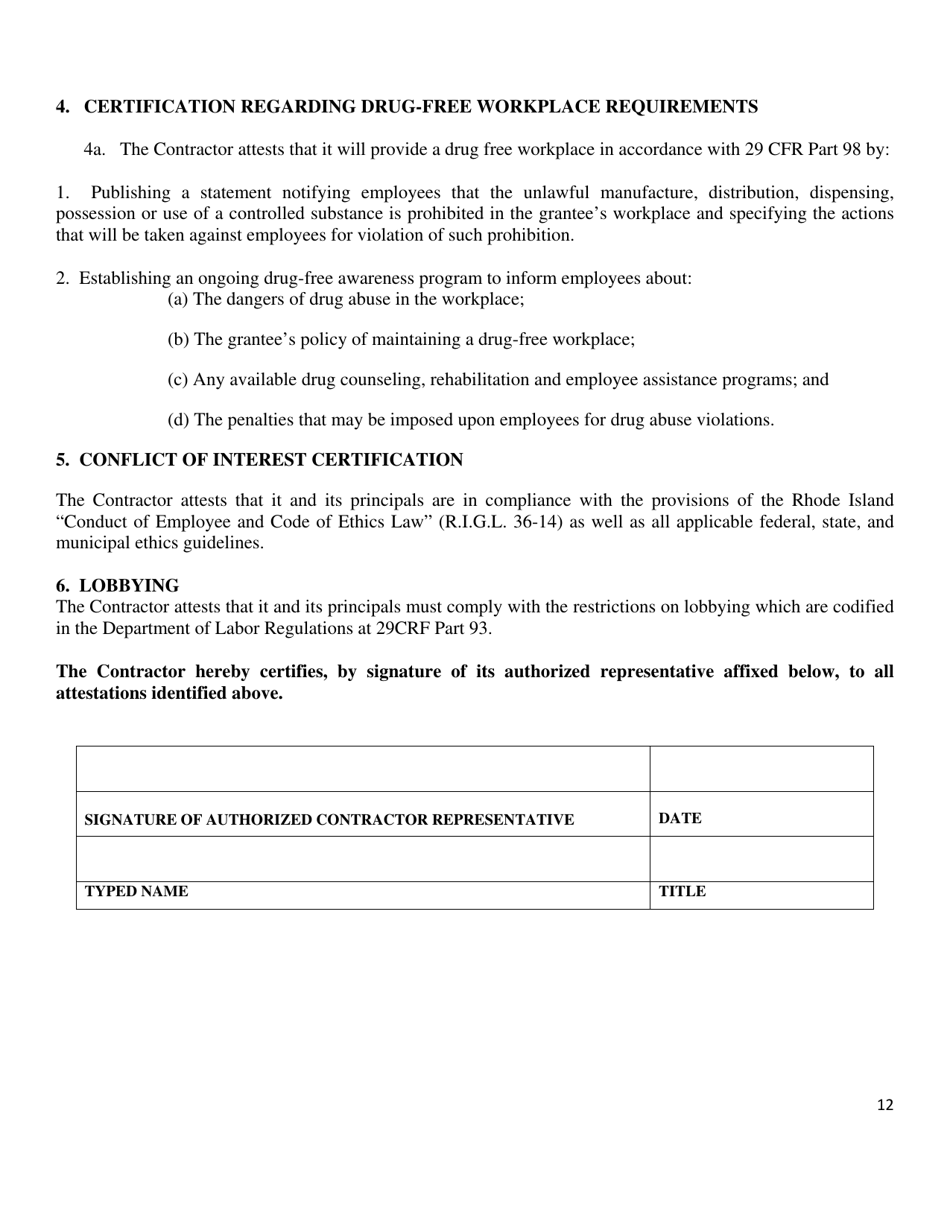 Incumbent Worker Training Program Application - Rhode Island, Page 12