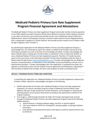 Medicaid Pediatric Primary Care Rate Supplement Program Financial Agreement and Attestations - Rhode Island