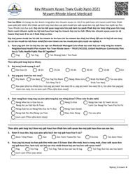 Document preview: Rhode Island Medicaid Member Survey - Rhode Island (Hmong)