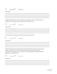 Attachment 5 Assisted Living Residence Questionnaire - Rhode Island, Page 2
