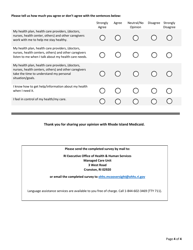 Rhode Island Medicaid Member Survey - Rhode Island, Page 4