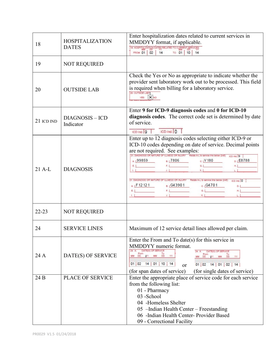 Instructions for Form CMS-1500 Health Insurance Claim Form - Rhode Island, Page 3