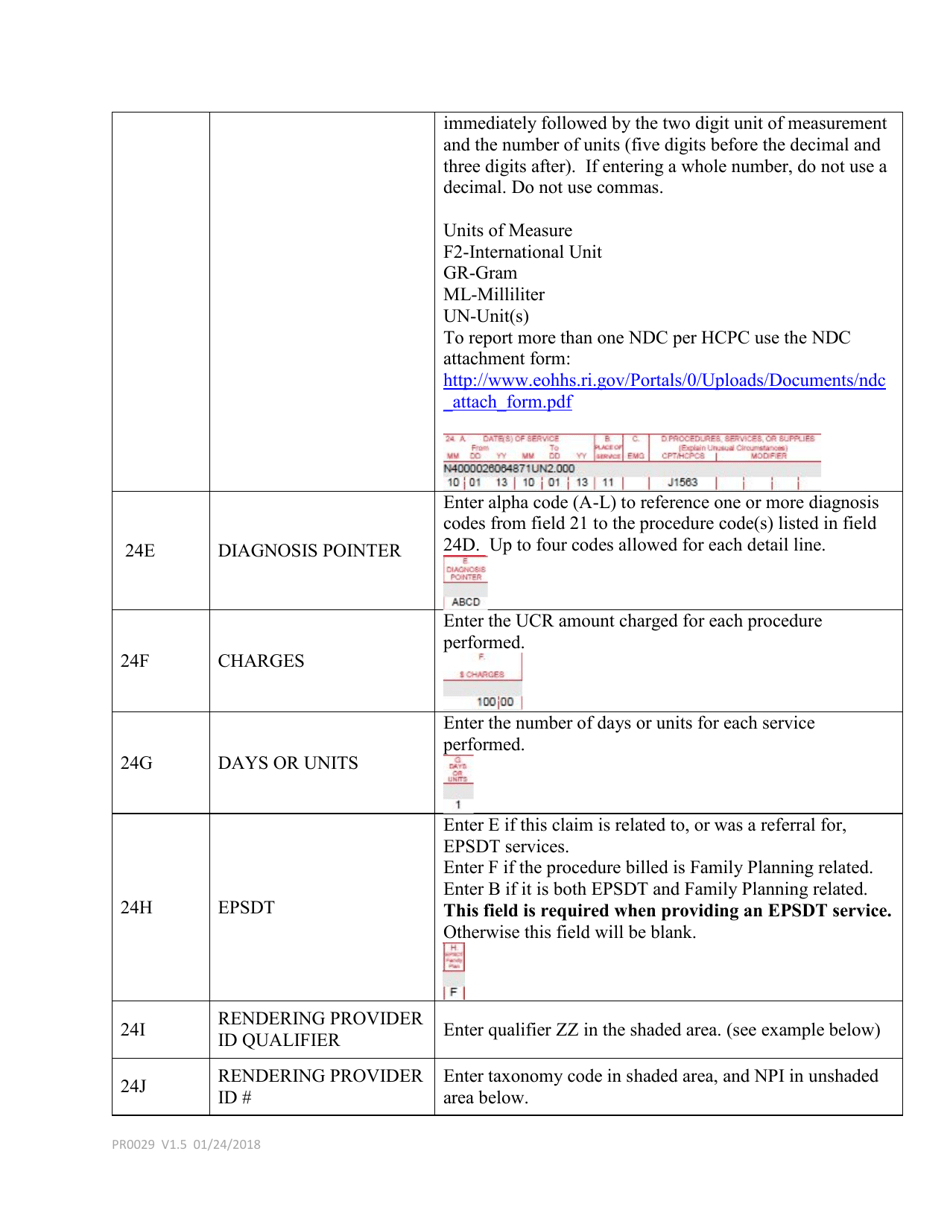 Instructions for Form CMS-1500 Health Insurance Claim Form - Rhode Island, Page 5