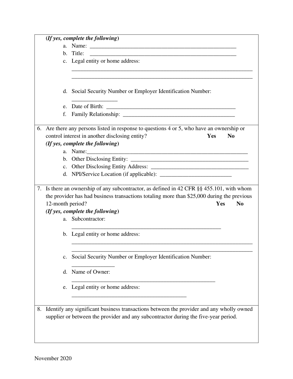 Rhode Island Medicaid Disclosure Questions - Rhode Island, Page 2