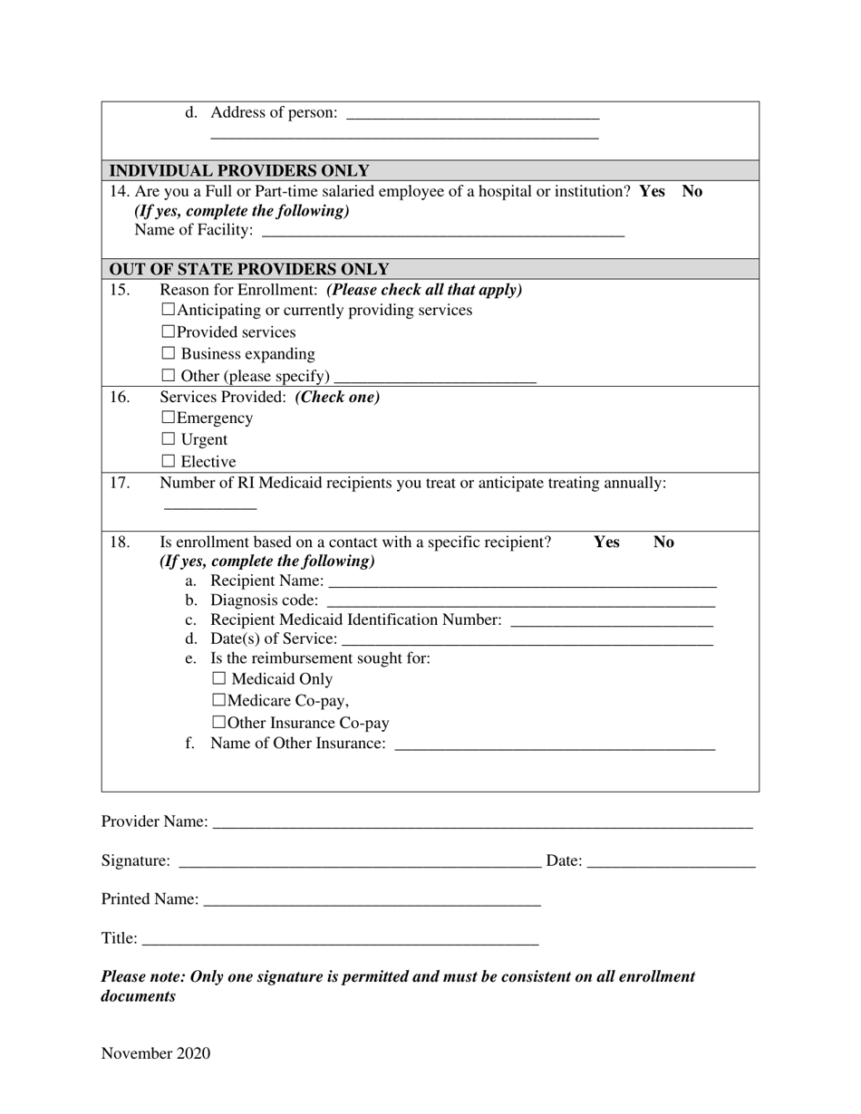 Rhode Island Medicaid Disclosure Questions - Rhode Island, Page 4