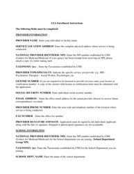 Local Education Agency (Lea) Provider Linkage Form - Rhode Island, Page 2