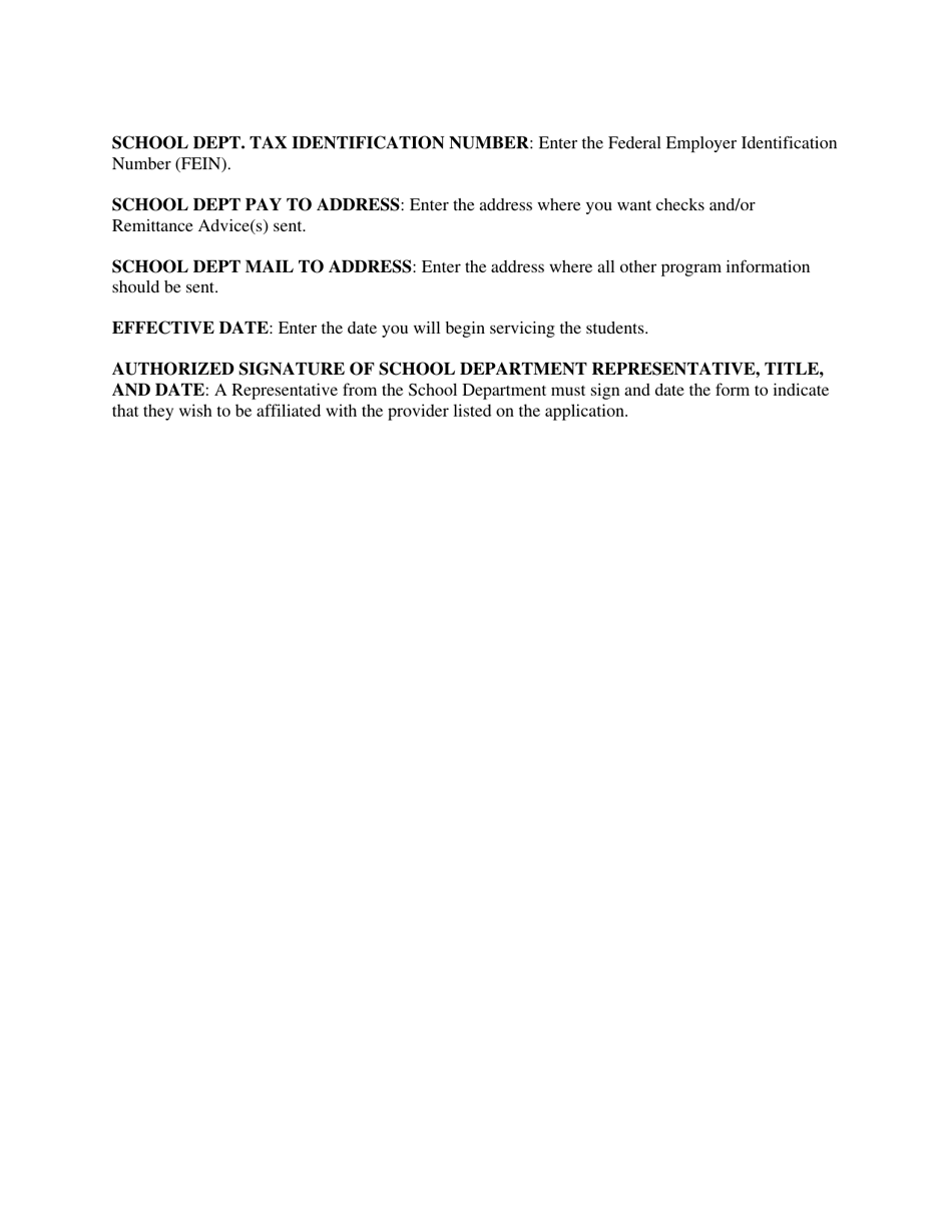 Local Education Agency (Lea) Provider Linkage Form - Rhode Island, Page 3