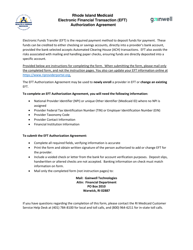 Document preview: Electronic Financial Transaction (Eft) Authorization Agreement - Rhode Island