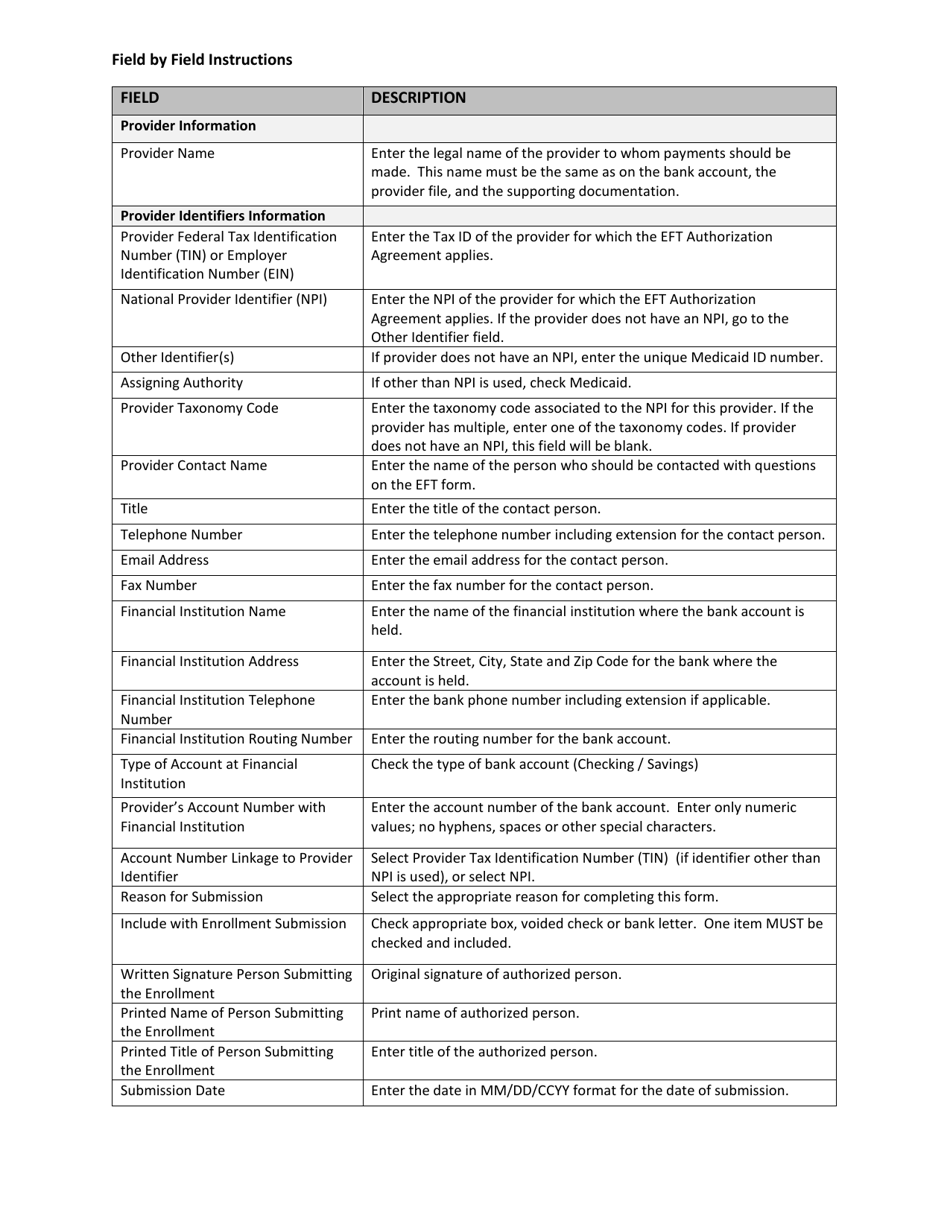Electronic Financial Transaction (Eft) Authorization Agreement - Rhode Island, Page 2