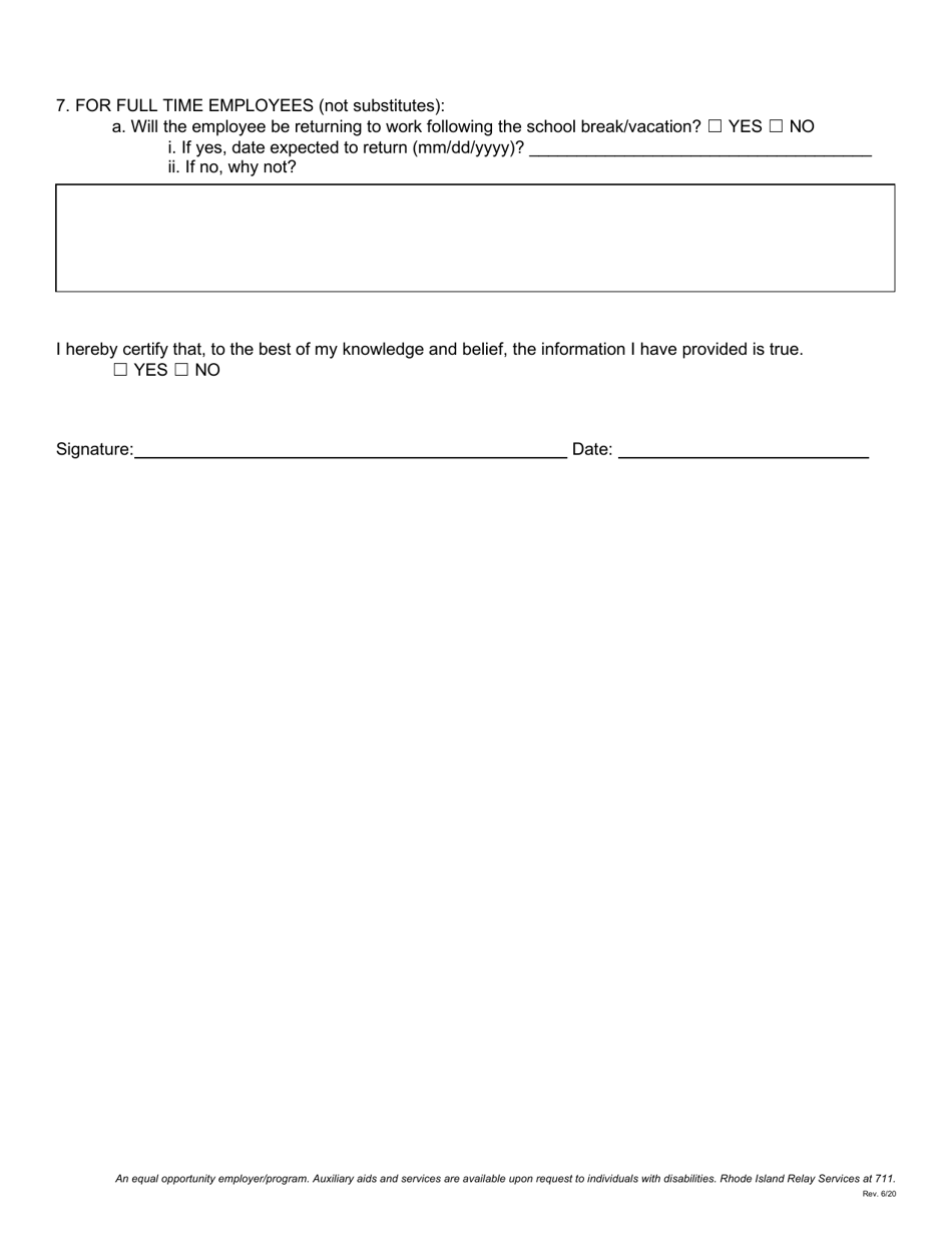 School Employees: School Vacation Period - Rhode Island, Page 2