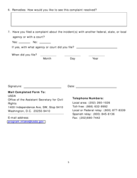 Form AD-3027 Program Discrimination Complaint Form, Page 5
