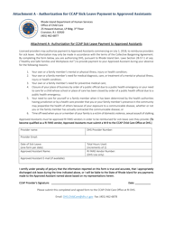 Document preview: Attachment A Authorization for Ccap Sick Leave Payment to Approved Assistants - Rhode Island