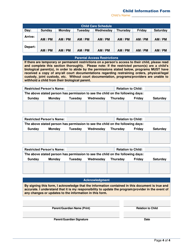Licensed Child Care: Child Information Form - Rhode Island, Page 4