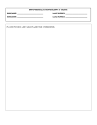 Citizen Feedback Reporting Form - Rhode Island, Page 2
