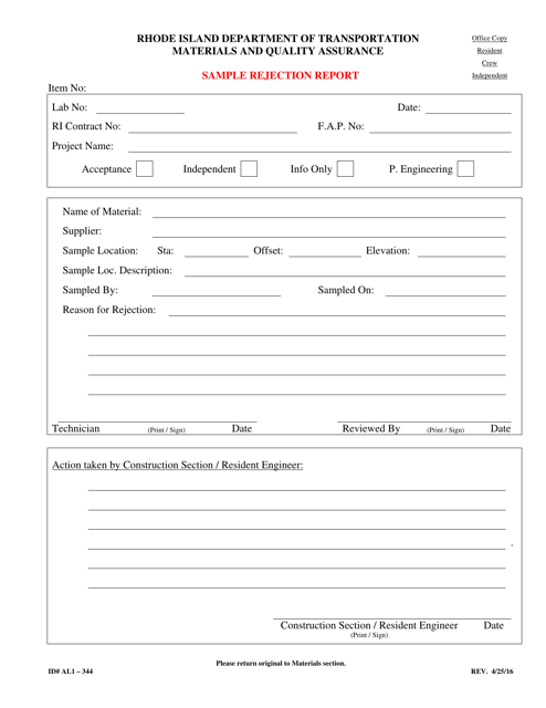 Form 344-AL1  Printable Pdf