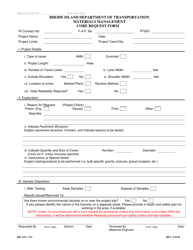 Form 313-AF4 &quot;Core Request Form&quot; - Rhode Island