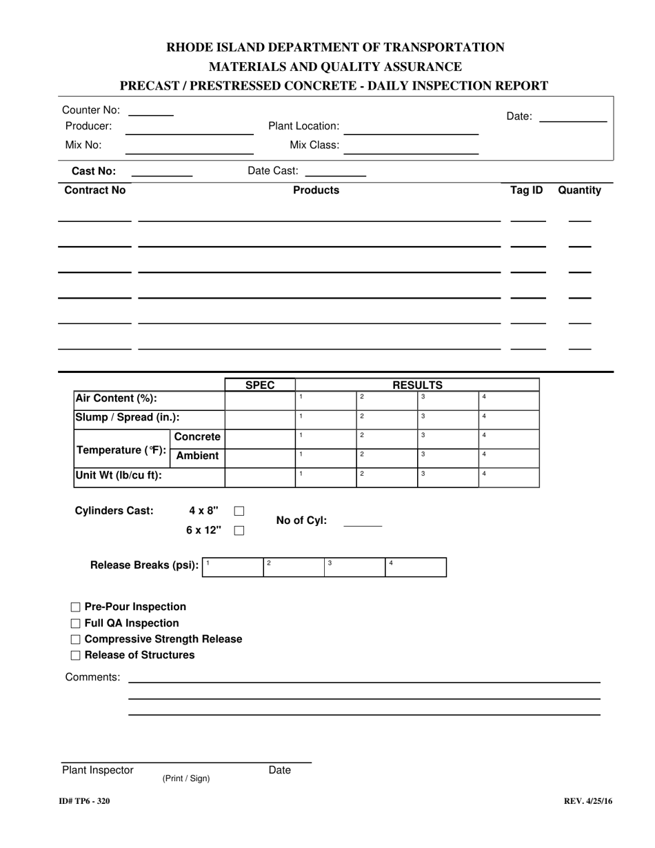 Form 320TP6 Fill Out, Sign Online and Download Printable PDF, Rhode Island Templateroller