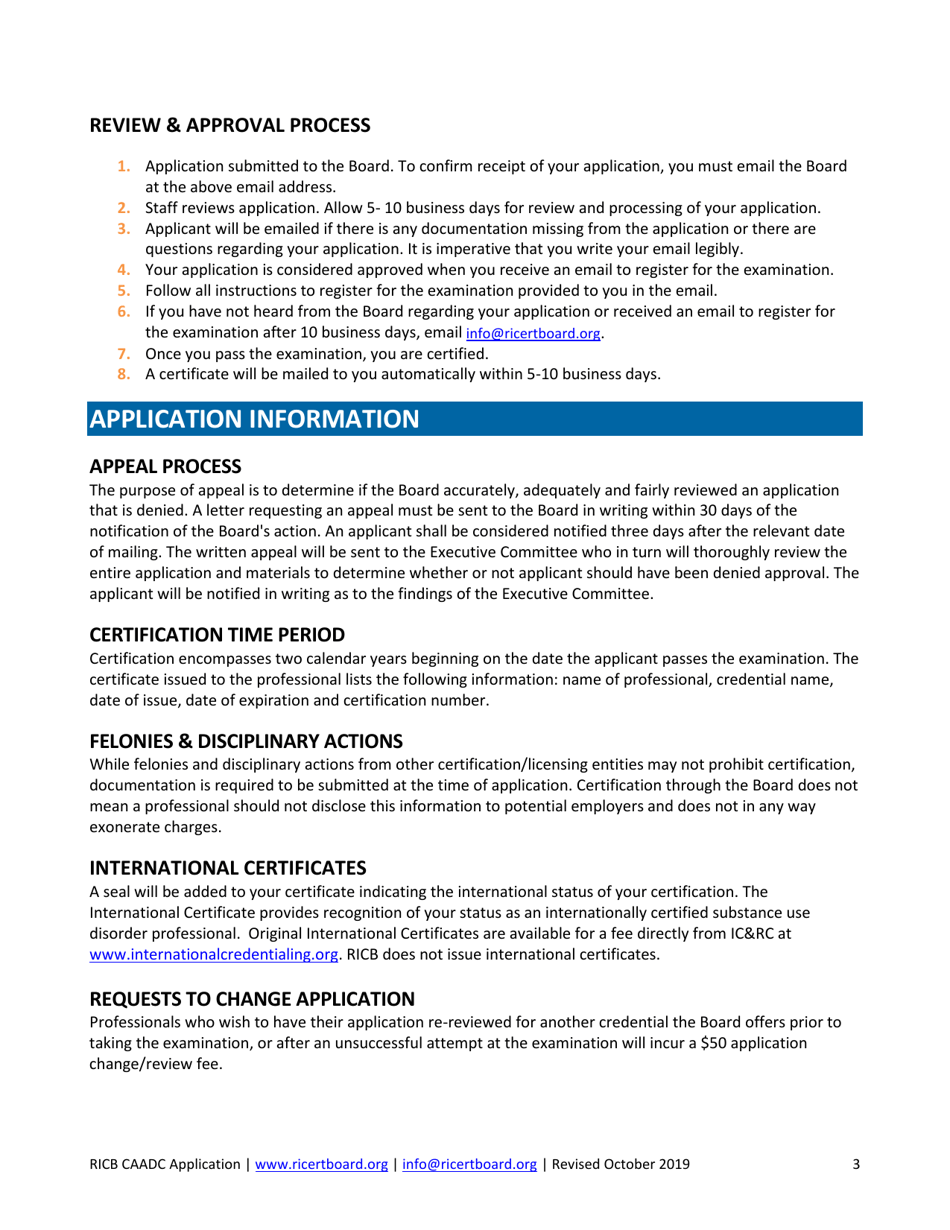 Caadc Application - Rhode Island, Page 3