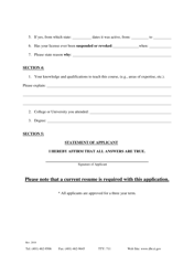 School Instructor Application - Rhode Island, Page 2