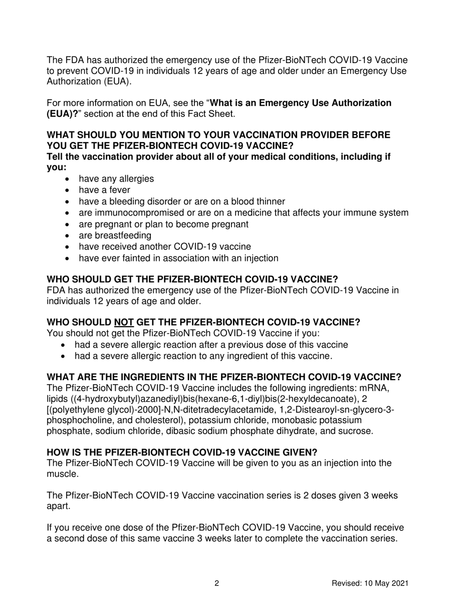 DHEC Form 4260 Covid-19 Vaccination Administration Form - South Carolina, Page 2