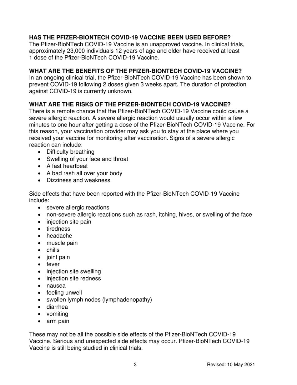 DHEC Form 4260 Covid-19 Vaccination Administration Form - South Carolina, Page 3