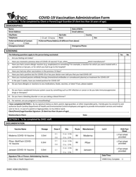 DHEC Form 4260 Covid-19 Vaccination Administration Form - South Carolina, Page 8
