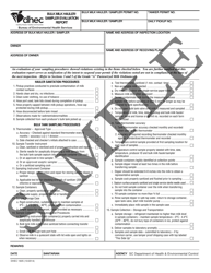 Document preview: DHEC Form 1605 Bulk Milk Hauler/Sampler Evaluation Report - Sample - South Carolina