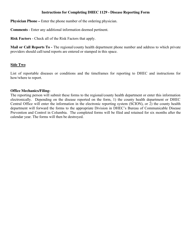 DHEC Form 1129 Control Disease Reporting Form - South Carolina, Page 5