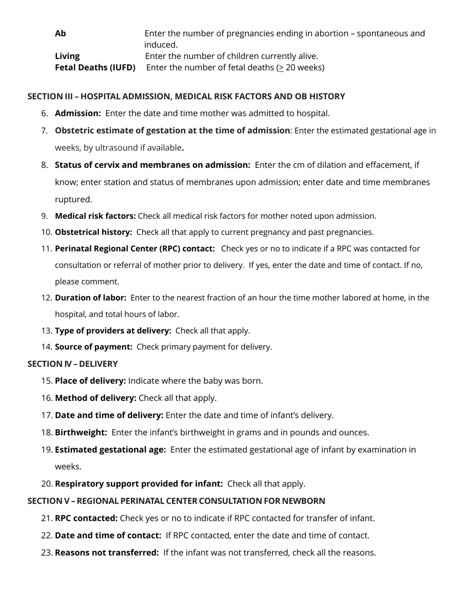 DHEC Form 1839 South Carolina Very Low Birthweight Self-monitoring Tool - South Carolina, Page 4