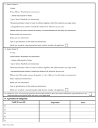 DHEC Form 2756 Agricultural Surface Water Registration Application - South Carolina, Page 2
