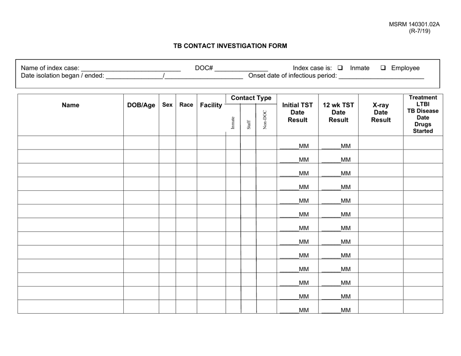 Form MSRM140301.02A - Fill Out, Sign Online and Download Printable PDF ...