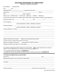 Document preview: Form OP-140113E Medical Transfer Request - Oklahoma