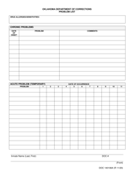 Form OP-140106A Problem List - Oklahoma