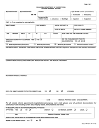 Document preview: Form OP-140121A Outside Referral Record - Oklahoma