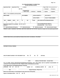 Form OP-140121A Outside Referral Record - Oklahoma