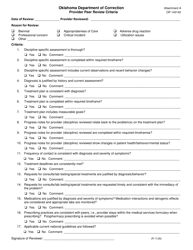 Form OP-140142 Attachment A &quot;Provider Peer Review Criteria&quot; - Oklahoma