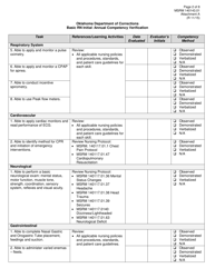 Form MSRM140143.01 Attachment A Basic Rn Initial /Annual Competency Verification - Oklahoma, Page 2