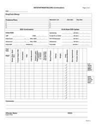Form MSRM140145.01A Antepartum Record - Oklahoma, Page 3