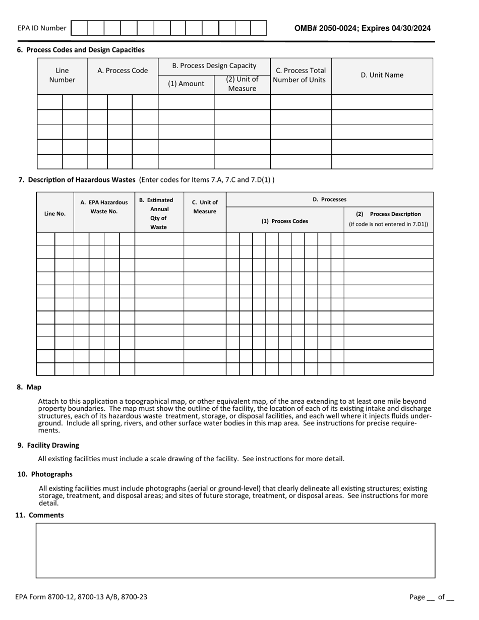 EPA Form 8700-12 (8700‐13 A/B; 8700‐23) - Fill Out, Sign Online and ...