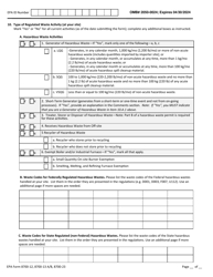 EPA Form 8700-12 (8700-13 A/B; 8700-23) Rcra Subtitle C Site Identification Form, Page 3