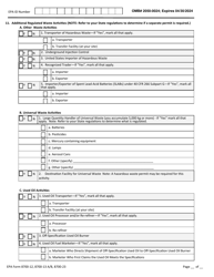 EPA Form 8700-12 (8700-13 A/B; 8700-23) Rcra Subtitle C Site Identification Form, Page 4