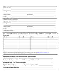 DHEC Form 0845 Facility Registration Approval Request - South Carolina, Page 2