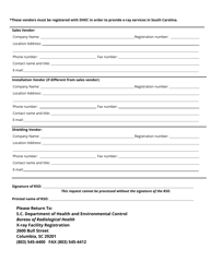 DHEC Form 0845 Facility Registration Approval Request - South Carolina, Page 3