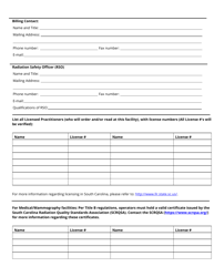 DHEC Form 0944 Out of State Facility Registration Approval Request - South Carolina, Page 2