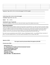 DHEC Form 0944 Out of State Facility Registration Approval Request - South Carolina, Page 3