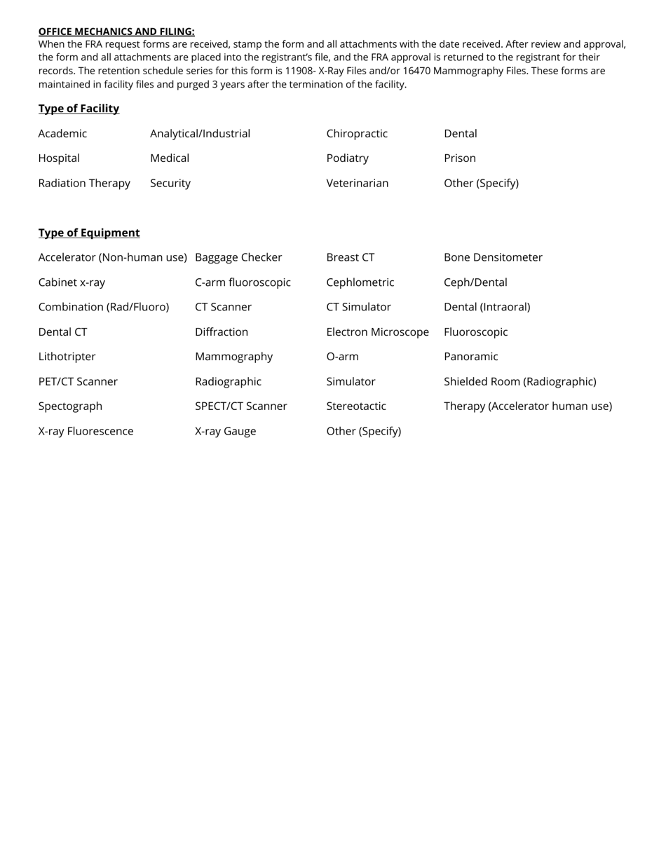 DHEC Form 0944 Out of State Facility Registration Approval Request - South Carolina, Page 5
