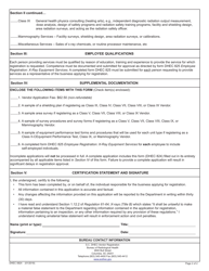 DHEC Form 0824 Business Registration - X-Ray Equipment Services - South Carolina, Page 2